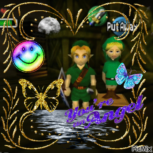 an edit of ben drowned in the style of myspace blingees