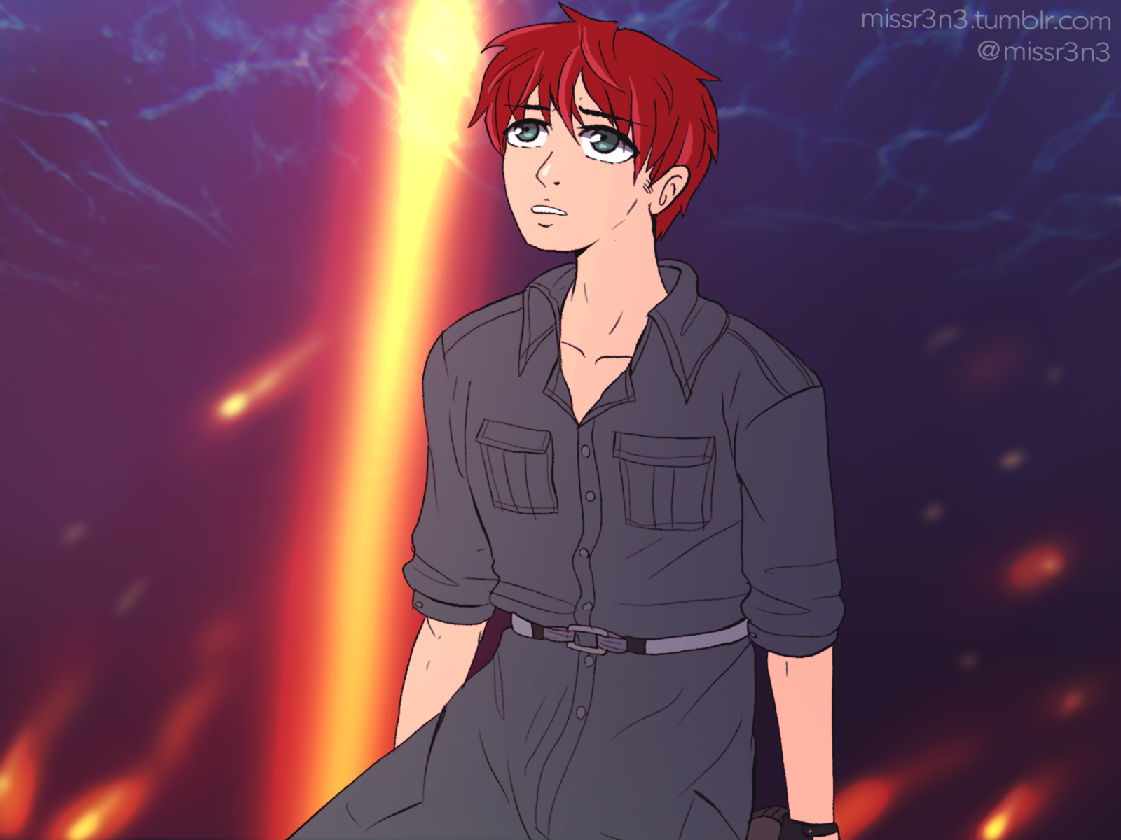 a drawing of stray kids' chan in the style of the tower of god anime