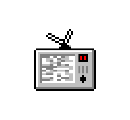pixel art analog tv